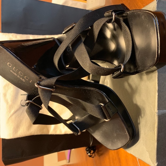 Gucci Wedge Sandals Used Size 8 - Picture 1 of 3